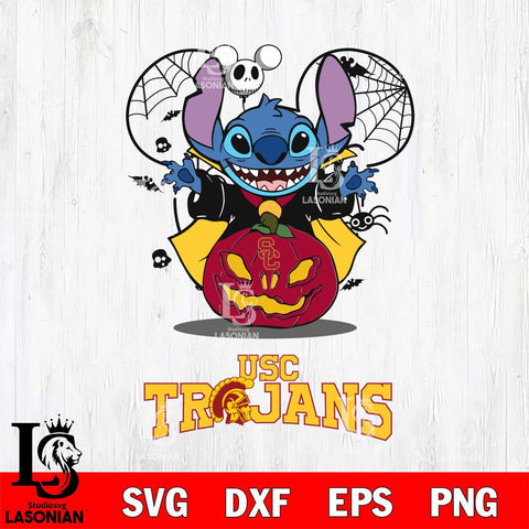 USC Trojans Stitch Horror Halloween Svg Eps Dxf Png File, Digital Download, Instant Download