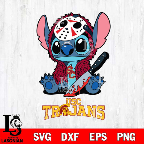 USC Trojans Stitch Jason Voorhees Svg Eps Dxf Png File, NCAA svg, Digital Download, Instant Download