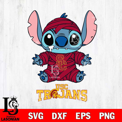 USC Trojans Stitch Mummy Svg Eps Dxf Png File, NCAA svg, Digital Download, Instant Download