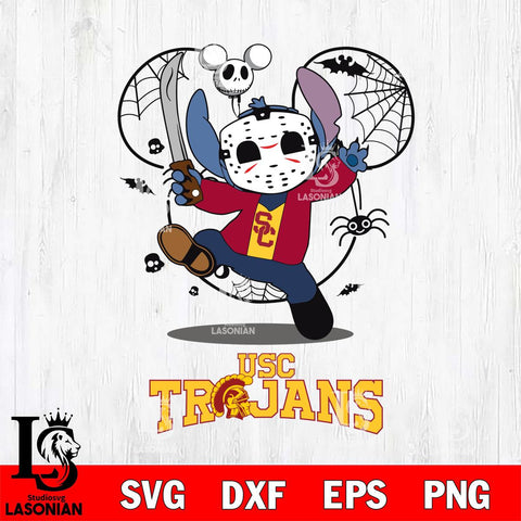 USC Trojans Stitch jason voorhees Halloween Svg Eps Dxf Png File, Digital Download, Instant Download