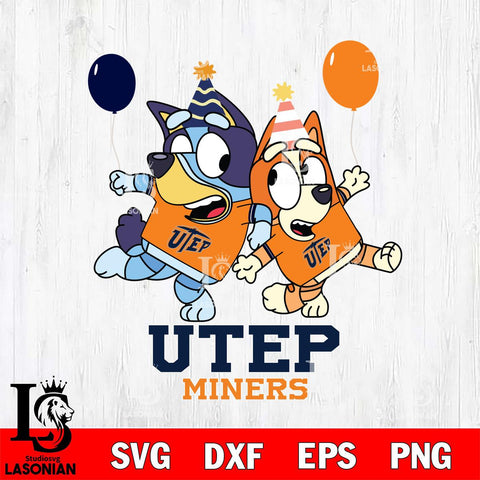 UTEP Miners Bluey & Bingo 2 Svg Eps Dxf Png File, NCAA svg, Digital Download, Instant Download