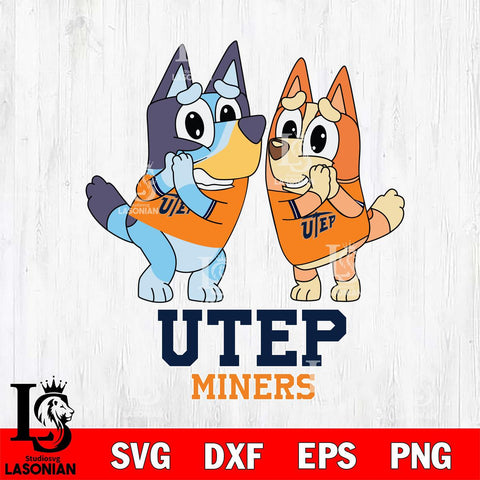 UTEP Miners Bluey & Bingo 5 Svg Eps Dxf Png File, NCAA svg, Digital Download, Instant Download