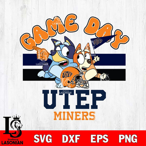 UTEP Miners Bluey & Bingo 9 Svg Eps Dxf Png File, NCAA svg, Digital Download, Instant Download