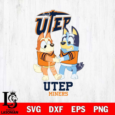 UTEP Miners Bluey Chilli Dance Svg Eps Dxf Png File, Digital Download, Instant Download