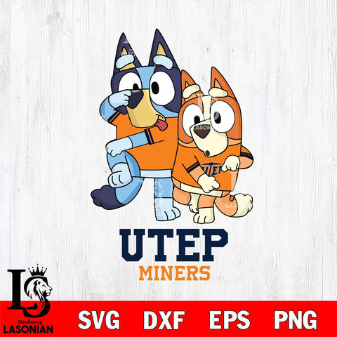 UTEP Miners Bluey Chilli Dance Mode Svg Eps Dxf Png File, Digital Download, Instant Download
