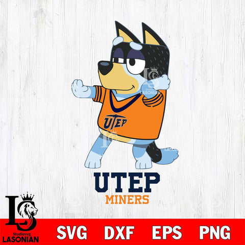 UTEP Miners Bluey Dad Dance Svg Eps Dxf Png File, Digital Download, Instant Download