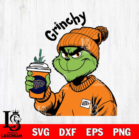 UTEP Miners Boujee Grinch 10 Svg Eps Dxf Png File, Digital Download, Instant Download