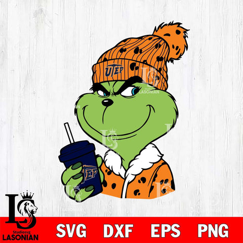 UTEP Miners Boujee Grinch 3 Svg Eps Dxf Png File, Digital Download, Instant Download