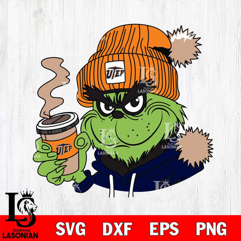 UTEP Miners Boujee Grinch 4 Svg Eps Dxf Png File, Digital Download, Instant Download