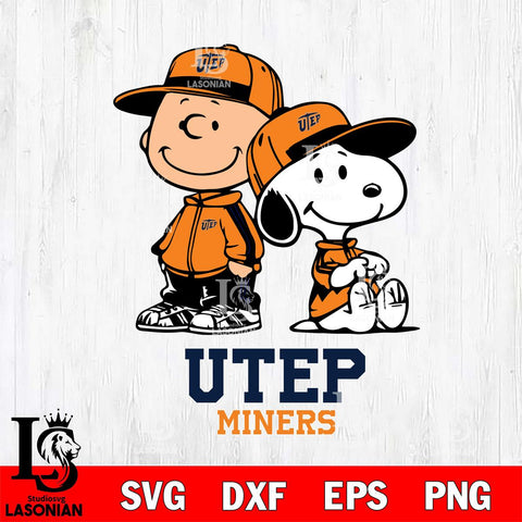 UTEP Miners Charlie Brown Snoopy Champions Svg Eps Dxf Png File, NCAA svg , Digital Download , Instant Download, Cricut File