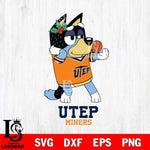 UTEP Miners Christmas Bluey Bandit Heeler Cut Files,Bluey Cricut,Christmas Svg , Bluey svg , Digital Download, dxf eps png pdf file