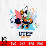 UTEP Miners Cute Daisy Duck Cheerleader SVG DXF EPS PNG FILE, NCAA File Cut,Digital Download,Instant Download