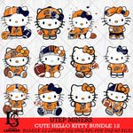 UTEP Miners Cute Hello Kitty Bundle 12 SVG Eps Dxf Png File, NCAA Bundle svg, Digital Download, Instant Download