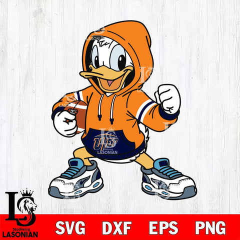 UTEP Miners Donald Duck Disney Christmas File Cut, NCAA SVG DXF EPS PNG FILE, Digital Download , Criucut , Silhouette