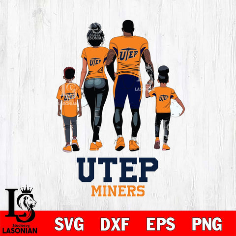 UTEP Miners Family Love Rugby SVG DXF EPS PNG FILE,NCAA SVG, Father day Digital Download,Instant Download, Silhouette