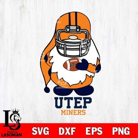 UTEP Miners Gnomes Christmas Svg Eps Dxf Png File, Digital Download, Instant Download