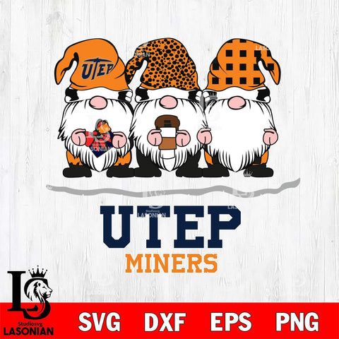 UTEP Miners Gnomes Coffee Svg Eps Dxf Png File, Digital Download, Instant Download