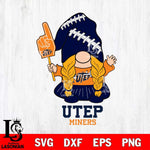 UTEP Miners Gnomes Fan Svg Eps Dxf Png File, Digital Download, Instant Download