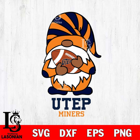 UTEP Miners Gnomes Football Svg Eps Dxf Png File, Digital Download, Instant Download
