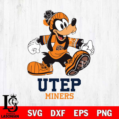 UTEP Miners Goofy Cool Sport SVG DXF EPS PNG FILE,NCAA svg ,Football Digital Download,Instant Download, Silhouette