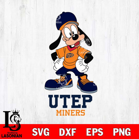 UTEP Miners Goofy Sport SVG DXF EPS PNG FILE,NCAA svg ,Football Digital Download,Instant Download, Silhouette