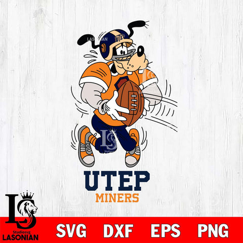 UTEP Miners Goofy Sport Football SVG DXF EPS PNG FILE,NCAA svg ,Football Digital Download,Instant Download, Silhouette
