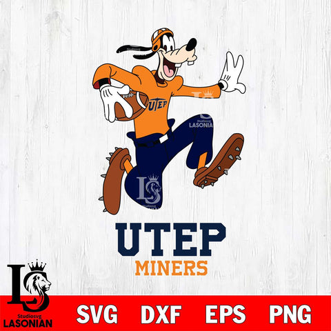 UTEP Miners Goofy rugby Sport SVG DXF EPS PNG FILE,NCAA svg ,Football Digital Download,Instant Download, Silhouette