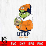 UTEP Miners Grinch Bougie Christmas Cut Files Cricut, Svg Dxf Eps Png file, Digital download , Silhouette