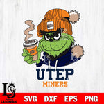 UTEP Miners Grinch Cofffe Hoodie Cut Files Cricut, Svg Dxf Eps Png file, Digital download , Silhouette