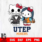 UTEP Miners Hello Kitty Horror 11 Svg Eps Dxf Png File, Digital Download