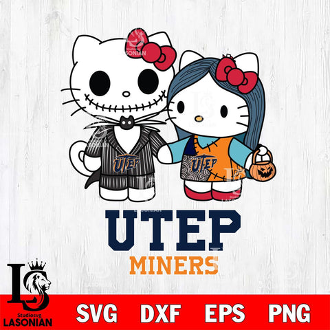 UTEP Miners Hello Kitty Horror 11 Svg Eps Dxf Png File, Digital Download