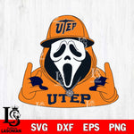 UTEP Miners Horror Character Ghostface Sport Svg Eps Dxf Png File, NCAA svg, Digital Download, Instant Download