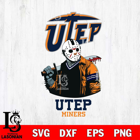 UTEP Miners Jason Voorhees 10 Svg Eps Dxf Png File, Digital Download