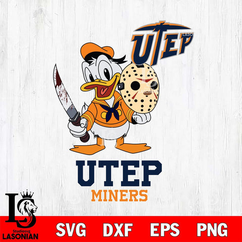 UTEP Miners Jason Voorhees 12 Svg Eps Dxf Png File, Digital Download