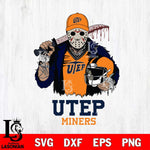 UTEP Miners Jason Voorhees 2 Svg Eps Dxf Png File, Digital Download