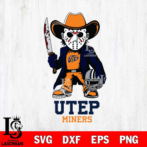 UTEP Miners Jason Voorhees 3 Svg Eps Dxf Png File, Digital Download