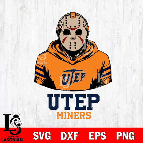 UTEP Miners Jason Voorhees 4 Svg Eps Dxf Png File, Digital Download