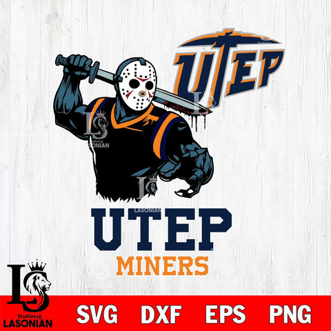 UTEP Miners Jason Voorhees 5 Svg Eps Dxf Png File, Digital Download