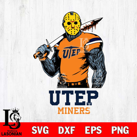 UTEP Miners Jason Voorhees 7 Svg Eps Dxf Png File, Digital Download
