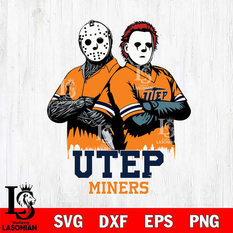 UTEP Miners Jason Voorhees 8 Svg Eps Dxf Png File, Digital Download