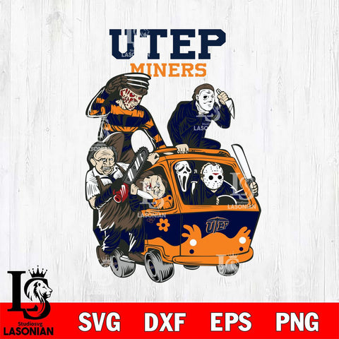 UTEP Miners Jason Voorhees Horror 10 Svg Eps Dxf Png File, NCAA svg, Digital Download, Instant Download
