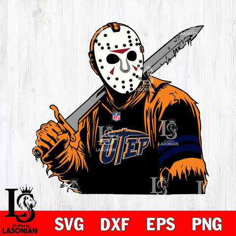 UTEP Miners Jason Voorhees Horror 7 Svg Eps Dxf Png File, NCAA svg, Digital Download, Instant Download