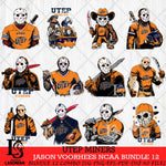 UTEP Miners Jason Voorhees Horror Bundle 12 SVG Eps Dxf Png File, bundle NCAA svg, Digital Download, Instant Download