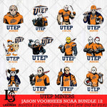 UTEP Miners Jason Voorhees NCAA Bundle 12 SVG Svg Eps Dxf Png File, Digital Download
