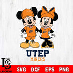UTEP Miners Mickey Minnie Rugby Svg Eps Dxf Png File, NCAA svg , File Cut , Digital Download , Instant Download, Cut Svg Files