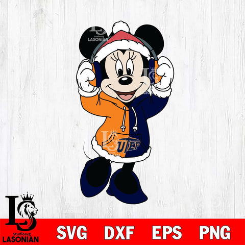 UTEP Miners Minnie Mouse Disney Football Christmas File Cut, NCAA SVG DXF EPS PNG FILE, Digital Download , Criucut , Silhouette