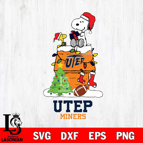 UTEP Miners Snoopy Sport 11 Svg Eps Dxf Png File, Digital Download