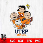 UTEP Miners Snoopy Sport 4 Svg Eps Dxf Png File, Digital Download