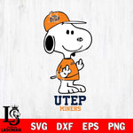 UTEP Miners Snoopy Sport 8 Svg Eps Dxf Png File, Digital Download