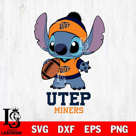 UTEP Miners Stitch Disney, Svg Eps Dxf Png File, Digital Download